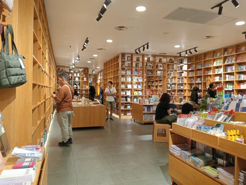 The interior of Gramedia Jalma near the entrance