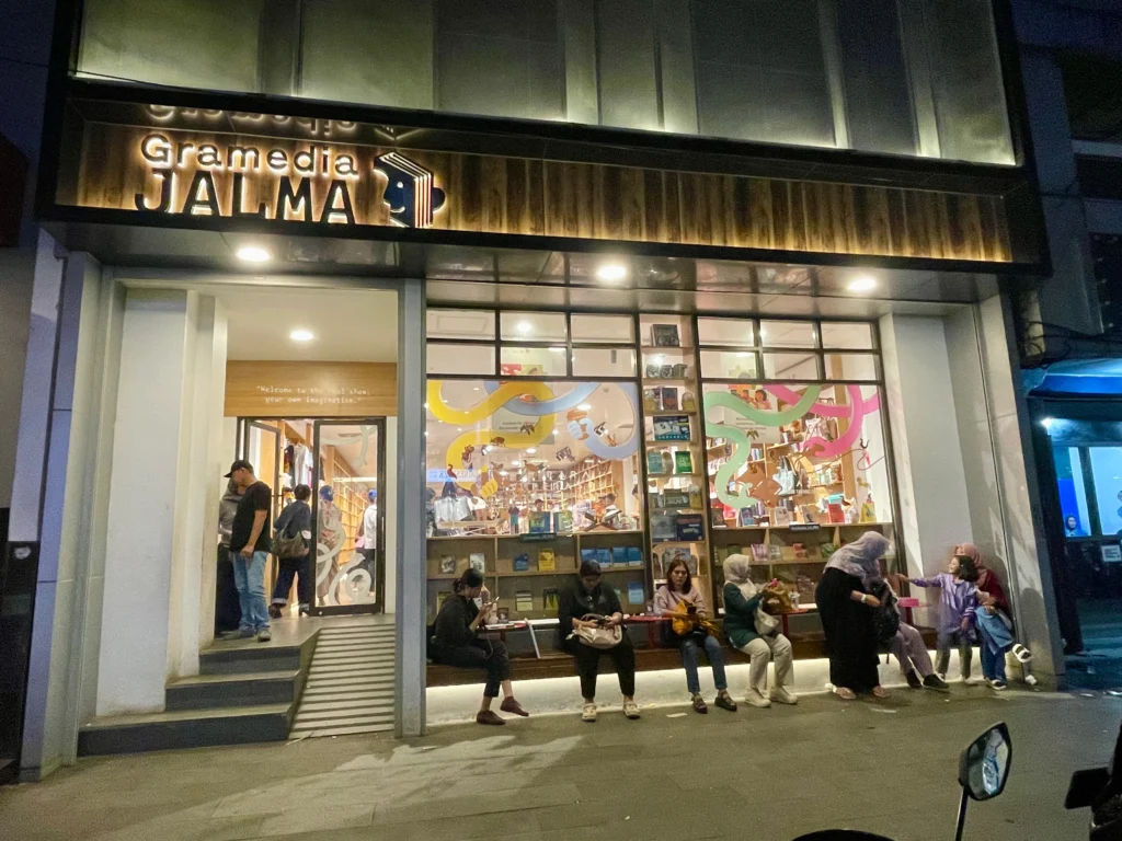 The exterior of Gramedia Jalma in South Jakarta, Indonesia